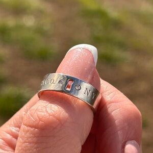 Authentic Tiffany & Co. keyhole ring with diamonds size 6